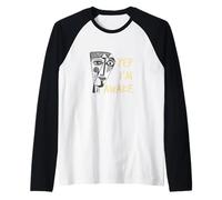 Gracioso Diciendo Que sí, Estoy Despierto con Cara de cubismo Camiseta Manga Raglan