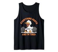 Gracioso Diciendo Que Todo Duele y Estoy Cansado Pato Fitness Camiseta sin Mangas