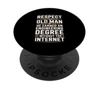 Gracioso Diciendo Respeto Viejo Ingeniería Mujeres Hombres PopSockets PopGrip Adhesivo