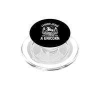 Gracioso Encontré a Jesús Todavía Buscando Un Unicornio Dicho PopSockets PopGrip para MagSafe