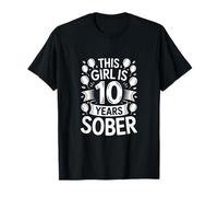 Gracioso Esta Chica Es 10 Años Sobrios Diciendo Mujeres Camiseta