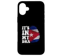 Gracioso está en mi ADN Cuba Bandera Huella Digital Carcasa para iPhone 16 Plus