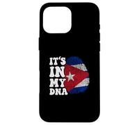 Gracioso está en mi ADN Cuba Bandera Huella Digital Carcasa para iPhone 16 Pro MAX