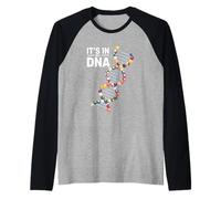 Gracioso Está En Mi ADN Diciendo Billar Billar Camiseta Manga Raglan