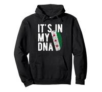 Gracioso está en mi ADN Nueva bandera de Siria Huella dactilar Sudadera con Capucha