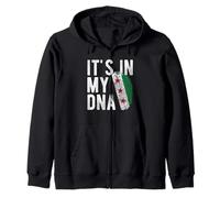 Gracioso está en mi ADN Nueva bandera de Siria Huella dactilar Sudadera con Capucha