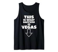 Gracioso Esto es lo Que Sucede en Las Vegas Down Arrow Vacaciones Camiseta sin Mangas