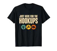 Gracioso Estoy Aquí para Las Conexiones Camping Joke Clásico Camiseta
