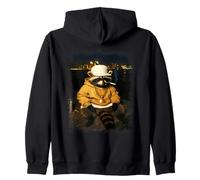 Gracioso Fumar Mapache Cigarrillo Gen z Meme Amante Hombre Sudadera con Capucha