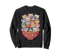 Gracioso Gato de Anime Kawaii Ramen «Bunch of Cats» Sudadera