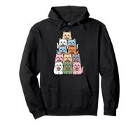 Gracioso Gato de Anime Kawaii Ramen «Bunch of Cats» Sudadera con Capucha