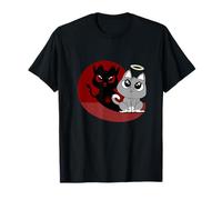 Gracioso gato gris diablo ángel gato malvado plan diabólico Camiseta