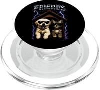 Gracioso Gato y Perro con gráfico sobrecargado de Friends Puppy Kitten PopSockets PopGrip para MagSafe
