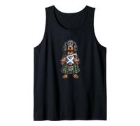 Gracioso Gordon Setter Perro Taza café Bandera de Escocia Camiseta sin Mangas