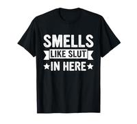Gracioso huele a puta aquí Humor adulto ofensivo Camiseta