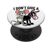 Gracioso I Don't Give a Rats Ass Mouse & Burro PopSockets PopGrip Adhesivo
