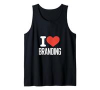 Gracioso I Love Branding Decir Marketing Humor Camiseta sin Mangas