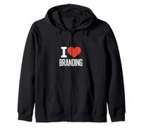 Gracioso I Love Branding Decir Marketing Humor Sudadera con Capucha