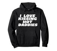 Gracioso I love Kissing Hot Daddies Coqueto Audaz Orgullo Gay LGBTQ Sudadera con Capucha