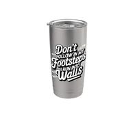 Gracioso incómodo no sigas mis pasos Corro hacia las paredes Vaso térmico de acero inoxidable de doble pared