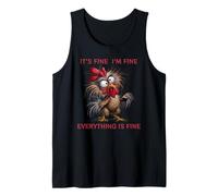 Gracioso It's Fine I'm Fine Everything Is Fine Crazy Chicken Camiseta sin Mangas