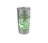 Gracioso juego de palabras con té «I Like You Very Matcha Latte 10/10» Vaso térmico de acero inoxidable de doble pared