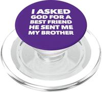 Gracioso le pedí a Dios un Mejor Amigo Hermano PopSockets PopGrip para MagSafe