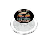 Gracioso Let's Eat Kids Puntuación Salva Vidas Gramática PopSockets PopGrip para MagSafe