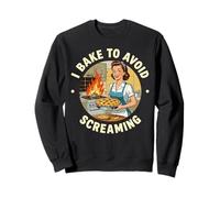 Gracioso meme retro con el que cocino para evitar gritar, al estilo de los años 50 Sudadera