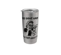 gracioso mi chivo y hablo de ti Vaso térmico de acero inoxidable de doble pared
