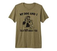 Gracioso mi Dachshund y yo Hablo de ti Camiseta Premium