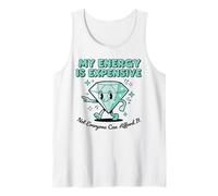 Gracioso Mi energía es Cara Motivacional Inspirador Camiseta sin Mangas