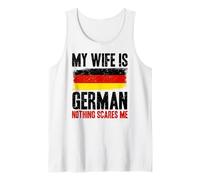 Gracioso Mi Esposa Es Alemana Nada Me Asusta Camiseta sin Mangas
