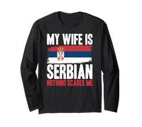 Gracioso Mi Esposa es Serbia Nada me Asusta Manga Larga
