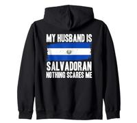 Gracioso Mi Marido es salvadoreño Nada me Asusta Sudadera con Capucha