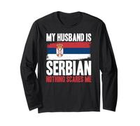 Gracioso Mi Marido es serbio Nada me Asusta Manga Larga
