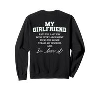 Gracioso Mi Novia GANA y me Encanta Sudadera