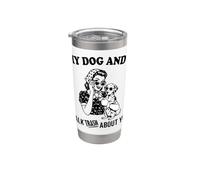 gracioso mi perro dálmata y yo hablo de ti Vaso térmico de acero inoxidable de doble pared