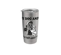 gracioso mi perro dálmata y yo hablo de ti Vaso térmico de acero inoxidable de doble pared