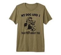 Gracioso mi Perro Wesite y yo Hablo de ti Camiseta Premium