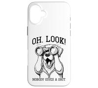 Gracioso, mira, a Nadie le Importa una Mierda, Hombres Carcasa para iPhone 16 Plus