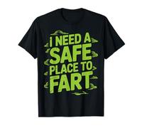Gracioso Necesito Un Lugar Seguro Para Pedos Humor Diciendo Pedo Broma Camiseta