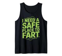 Gracioso Necesito Un Lugar Seguro Para Pedos Humor Diciendo Pedo Broma Camiseta sin Mangas
