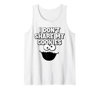 Gracioso No Comparto Mis Galletas Monstruo Pastel Camiseta sin Mangas