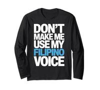 Gracioso No Me Haces Usar Mi Voz Diciendo Humor Filipino Mordaza Manga Larga