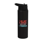 Gracioso No soy un asesino en serie Sarcástico Humor Oscuro Citas Stainless Steel Insulated Water Bottle