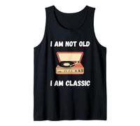 Gracioso No soy viejo Soy clásico tocadiscos de vinilo Camiseta sin Mangas