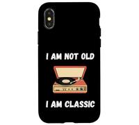 Gracioso No soy viejo Soy clásico tocadiscos de vinilo Carcasa para iPhone X/XS