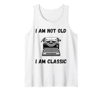 Gracioso, no soy viejo, soy máquina de escribir clásica amante de la tecnología vintage Camiseta sin Mangas