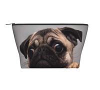 Gracioso Perro codicioso Pug, Bolsa de artículos de tocador Bolsa de Maquillaje Bolsa de cosméticos Bolsa de artículos de tocador de Viaje portátil